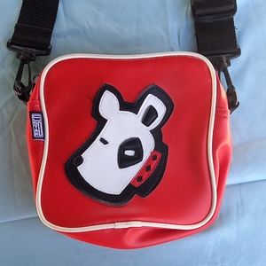 Custard pleather dog bag